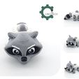 il_fullxfull.5704780887_o54z.jpg Articulated Raccoon by Cobotech, Articulated Dragon , Fidget Toy, Home/Desk Decoration, Unique Gift