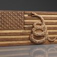 US-Flag-Dont-Tread-On-Me-©.jpg US Flag and Map - Dont Tread On Me - Pack - CNC Files For Wood, 3D STL Models