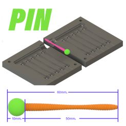 60mm. 50mm. STL file MOLD PIN STL, STEP FILE FOR CNC AND 3D PRINT・3D print model to download, TFFishing