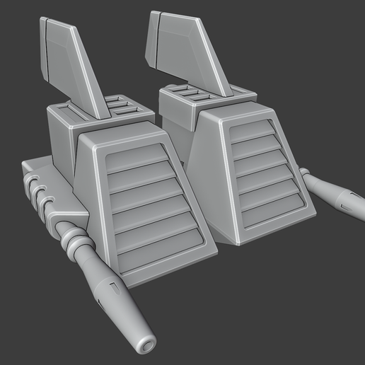 🤖 Laser Cannons for Titans Return Buzzsaw and Laserbeak・ STL