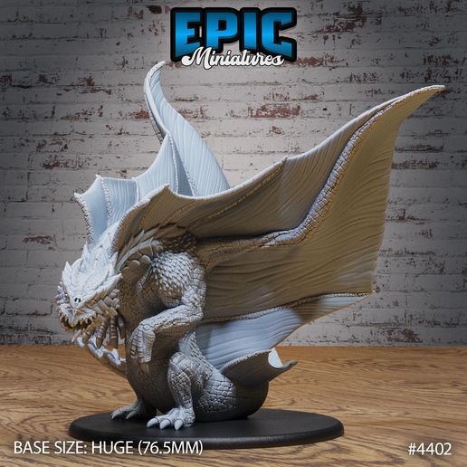 🐉 Brown Dragon Sitting ‧ DnD Miniature ‧ Tabletop Miniatures ‧ Gaming ...