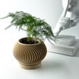 misprint-7816.jpg The Caleth Planter Pot with Drainage | Tray & Stand Included | Modern and Unique Home Decor for Plants and Succulents  | STL File