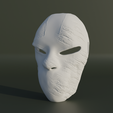 100.png Injured Face Mask - Superhero Cosplay Mask 3D print model