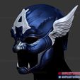 Samurai_Captain_America_helmet_3d_print_model-03.jpg Captain America Helmet - Samurai Heroes Cosplay