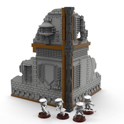 ETB Industrial building 5" tall floor sample from Damocles KS 3D model