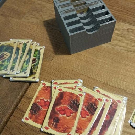 Settlers of Catan printed  Resources Cards  holding Box - 3D model önizlemesi