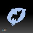 STL-80007-Milchkaffee-Schablone-Yorkshire_Terrier1.jpg Stencil for latte or cappuccino, motif: Yorkshire Terrier