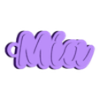 mia.stl 60 porte-clés avec nom