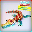 flexi-factory_crocodile3mf.jpg CUTE FLEXI PRINT-IN-PLACE CROCODILE with 3MF Included!