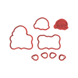 Santa-Set.png Santa Multi Piece Cookie Cutter (For Personel Use Only)