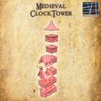 Medieval-Clocktower-5-re.jpg Medieval Clocktower 28 mm Tabletop Terrain