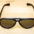 DSC_1938a.JPG Free STL file Aviator Sunglasses・3D print design to download