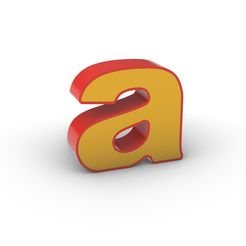 a_.jpg Free STL file 3D PRINT LETTER "a" 250mm・3D print design to download