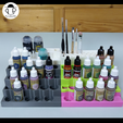 Post7_WetPalette.png Modular Paint Rack set - for Miniature Model Paints - Paint Holder / Shelf