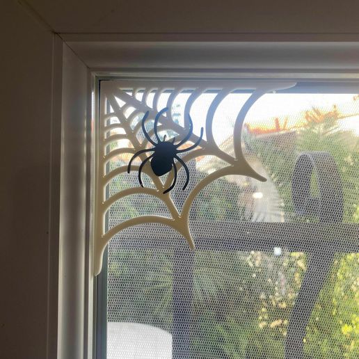 🪟 Window deco Spiderweb・Free STL File for ・Cults