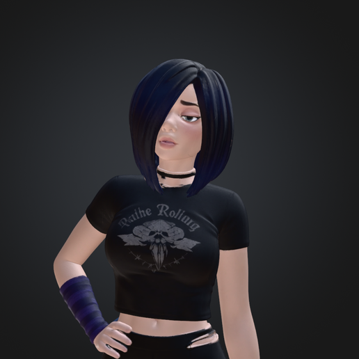 Violet the Goth Punk - Goth Girl - Short hair