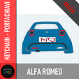 template3DCULT_alfaback.png Alfa romeo Mito back keychain multicolor