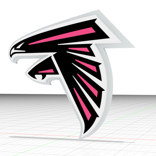 🏈 Atlanta Falcons FC logo・ STL File for 3D printing and CNC machining ...