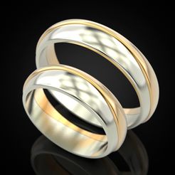 Wedding-ring-80-1.jpg Fichier STL Anneau de mariage 80・Modèle à imprimer en 3D à télécharger