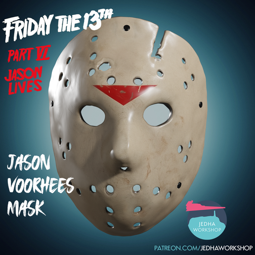 Jason Voorhees VI Mask 3D Print Files (Friday the 13th Part VI: Jason Lives, 1986)