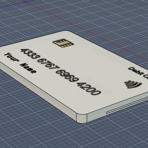💳 Oversized Debit Card Model with Functional slot for your card ...