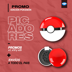 Pokemon-fondo-rojo.png STL file Grinder Pokeball | Print a Bit・3D printing design to download