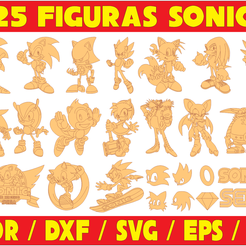 2023-04-14.png Laser Cut Vector Pack - 25 Sonic Figures