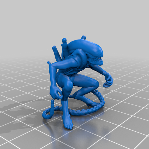 👽 Xenomorph - Alien Warrior Drone (remix) 28mm・Free 3D File for ・Cults