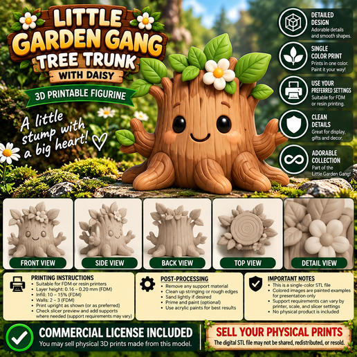 Little Garden Gang – Cute Tree Trunk Garden Decor