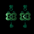 Earring51-1.png 3D file Long Earring Women Diamond 3dm STL Print File Earring・3D printable model to download