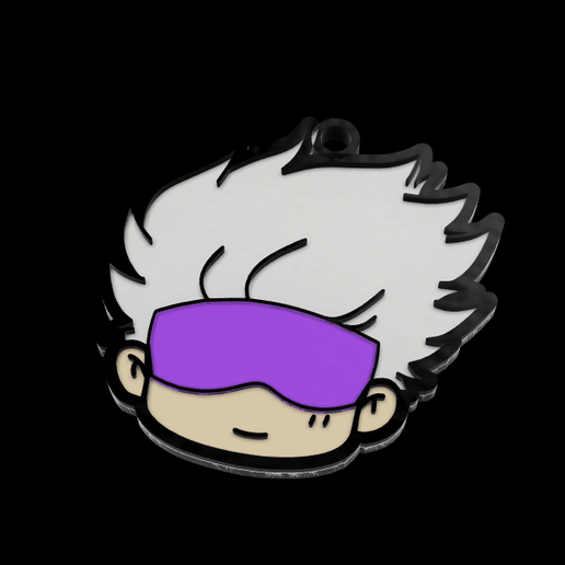 Satoru Gojo keychain / keychain - 3D model önizlemesi