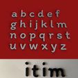 itimhome.jpg ITIM LOWERCASE 3D LETTERS STL FILE