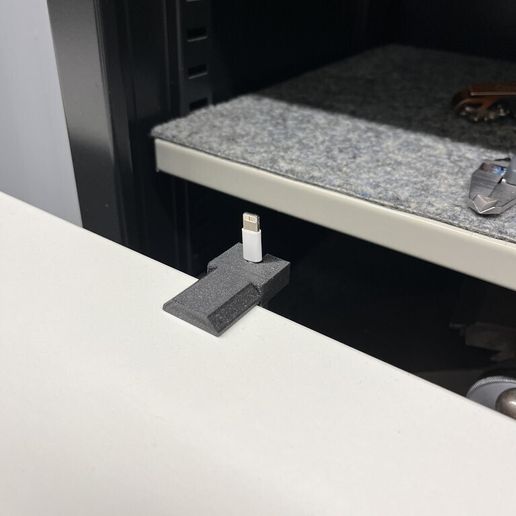 Desk Cable Holder – No More Cable Drops (Fits 25 mm Desk Edge)