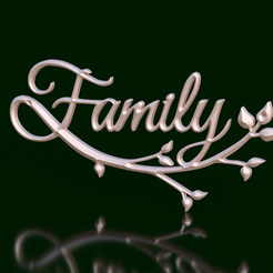 Family-Colgador.png Infinity Link: Cursive 'Family' Hanging Poster