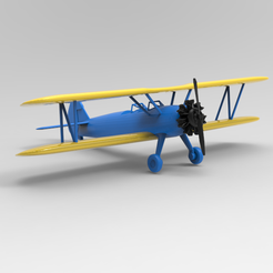 untitled.997.png STL file STEARMAN PT 17 -- BOEING -- AIRPLANE・3D print object to download