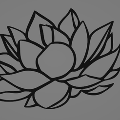 Untitled.png Download free STL file 2D Lotus flower • Object to 3D print, LazyLunatic