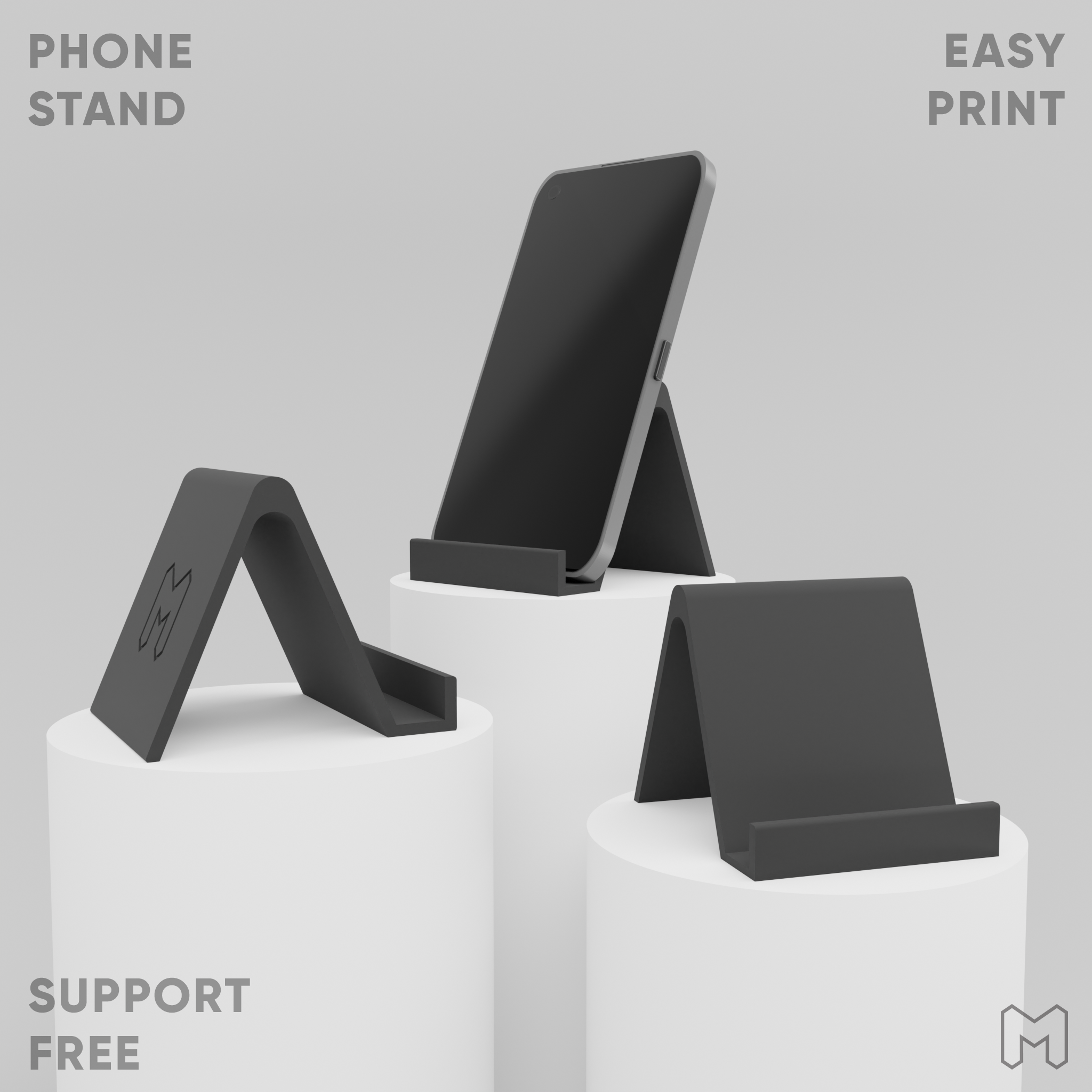 Stl File Modern Phone Stand・3d Printing Idea To Download・cults