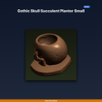 01_hero.png Gothic Skull Succulent Planter Small - 3D Printable STL File