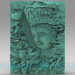 Buddha-Face.png 3D Model STL File for CNC Router Laser & 3D Printer Buddha Face