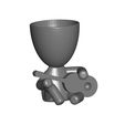 Vaso_107_Gris_1.jpg Бесплатный STL файл JARRÓN MACETA ROBERT 107 Guitar - VASE FLOWERPOT ROBERT 107 Guitar・Объект для скачивания и 3D печати