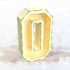 0_render-3d_LR.jpg 3D file 3D ALPHABET LETTERS & NUMBERS DESIGNS FOR LASER CUTTING +44CM・3D printing model to download