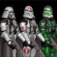 screenshot.501.jpg STAR WARS .STL The Clone Wars .OBJ Clone Commanders Bacara, Neyo, Gree 3d VINTAGE STYLE ACTION FIGURE.