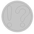 coaster !QUEST1.JPG Free STL file coaster !?・Design to download and 3D print