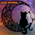 project_20231203_1349360-01.png mandala cats on a christmas moon wall art cat on the moon wall decor