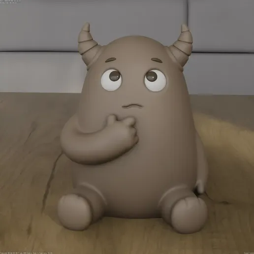 Cute-Thinking-Monster-3D-Printable-Model-1.webp Cute Thinking Monster 3D Printable Model
