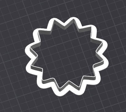 12-Point Star Cookie Cutter – 3.5", 3.75", and 4" (STL Files) - 3D model önizlemesi