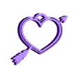 CORAZON CON CRUZ.stl HEART WITH CROSS PENDANT