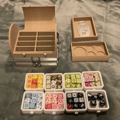 KDM-Chest-Opened.jpg Kingdom Death Monster Dice Chest - 8 Sets plus Extra Features