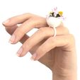 3.jpg Archivo STL gratis Anillo de perla verde (talla 5)・Modelo para descargar y imprimir en 3D