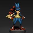 Mega-Lucario01.jpg Riolu ,Lucario , mega lucario Evolution 3 IN 1 PACK - EVOLUTION - FAN ART - POKÉMON FIGURINE